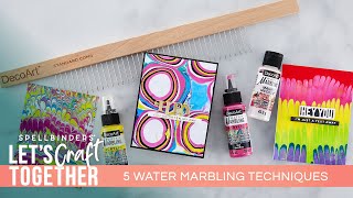 5 Water Marbling Techniques  DecoArt [upl. by De Witt]