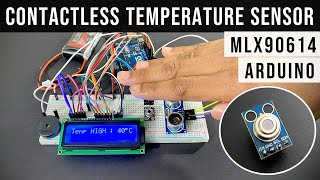 MLX90614 NonContact Temperature Sensor with Arduino 👌 [upl. by Nwahser261]