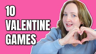 10 CANDY HEART Games FOR ALL AGES  Valentines Day Games [upl. by Jestude]