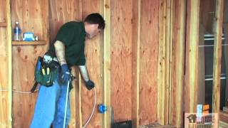 Home Improvement Camp  How to Electrical  Drilling and Running Wire [upl. by Lhamaj]