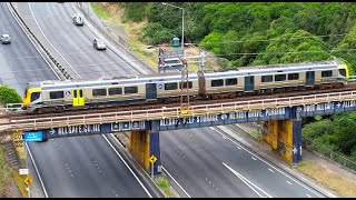 The Wellington morning rail commute  by Drone [upl. by Aem245]