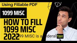 How to fill 1099 MISC using PDF template [upl. by Doownel]