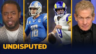 Lions defeat Rams Goff bests Stafford DET wins 1st playoff game in 32 years  NFL  UNDISPUTED [upl. by Llevram]