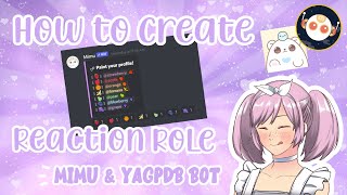 How to create REACTION ROLE using MIMU and YAGPDB bot  Discord Tutorial  Beatxchi YT [upl. by Clayson652]