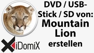 Mountain Lion auf USBStick DVD oder SDKarte [upl. by Adnylem]