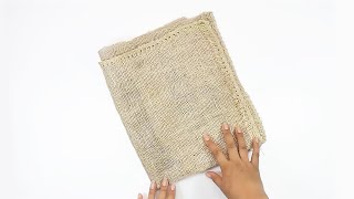 DIY jute bag  How to make a handmade jute bag or sack  Ecobrisa DIY [upl. by Sasnak]