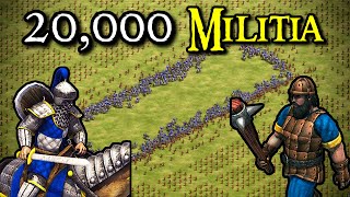 300 CATAPHRACTS vs 20000 MILITIA  AoE II DE [upl. by Yerg]