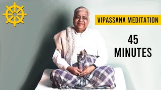 Vipassana Meditation 45 Minutes S N Goenka [upl. by Anne]