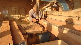 One of most expansive wood cutting on Bandsaw  Deodar Wood [upl. by Ekaterina]