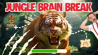 Jungle Brain Break for Kids  Animal Workout and Movement Activity for Home or PE [upl. by Peppy370]