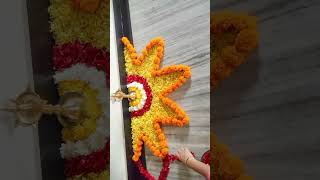 Diwali Flower Decoration ideas at home diwali decoration [upl. by Pulcheria]