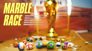 WORLD CUP MARBLE RACE COMMENTARY BY DEREK RAE [upl. by Hilarius]