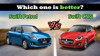 Petrol vs CNG car comparison  Maruti Swift 2023  Petrol vs CNG car buying guide [upl. by Ahsaekal200]