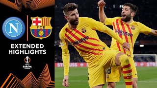 Napoli vs Barcelona Extended Highlights  UEL  Playoffs  Leg 2  CBS Sports Golazo  Europe [upl. by Antonia]