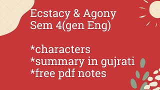 Ecstacy amp Agony summary in gujrati [upl. by Shimberg]