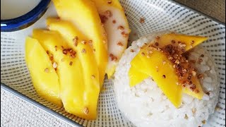 Arroz con mango tailandés 🍚 Mango Sticky Rice Thai  Recetas Express [upl. by Paris]