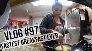 VLOG 97 FASTEST BREAKFAST EVER  SCCASTANEDA [upl. by Hattie]