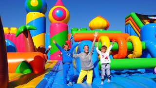 Vlad and Niki in The World Biggest Bounce House for kids [upl. by Raffin590]