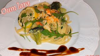 Recette Linguines Crevettes Brocolis [upl. by Einobe696]