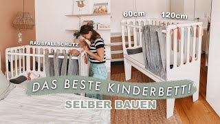 Kinderbett mit Rausfallschutz selber bauen  DIY Beistellbett für Kleinkinder  EASY ALEX [upl. by Benjy]