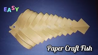 How To Make Easy Paper Fish Step By Step  Fish Paper Folding Craft Ideas  DIY Paper Craft 🐬 [upl. by Kralc602]