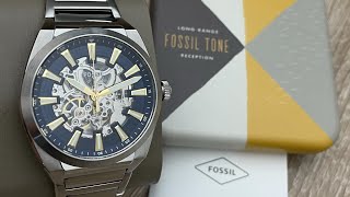 Fossil Everett Automatic Stainless Steel Men’s Watch ME3220 Unboxing UnboxWatches [upl. by Sidwell]