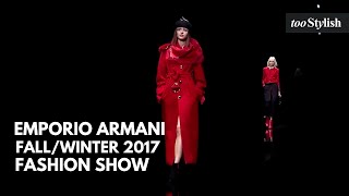 Emporio Armani  Fall Winter 201718 Womens Fashion Show 4K  tooStylish [upl. by Vaasta248]