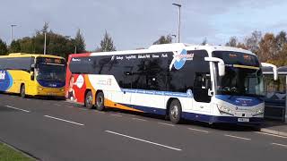 Buses at Kinross Park amp Ride 15102020 [upl. by Ninerb54]