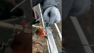 Low voltage welding aluminum wiring process for high voltage lines [upl. by Ayiram993]