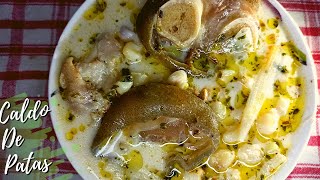 CALDO DE PATAS  Receta Ecuatoriana 🇪🇨  Cocinando Con Malú [upl. by Rahal]