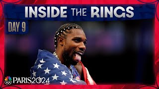 Noah Lyles Team USA swimming part of monumental history at Olympics Day 9  Inside the Rings [upl. by Toulon]