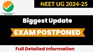 Neet ug 2024 exam postponed  biggest update  Neet ug 2024  neet 2024 [upl. by Sallyanne]