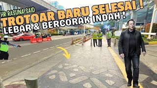 Lebar amp Bercorak Indah  TROTOAR BARU HR RASUNA SAID Selesai Permudah Akses Ke STASIUN amp HALTE [upl. by Herm]