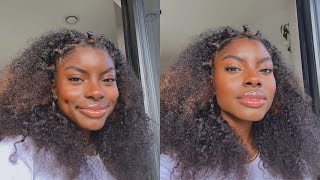 easy bantu knot crown  beginnerfriendly curly hair style [upl. by Wilona826]