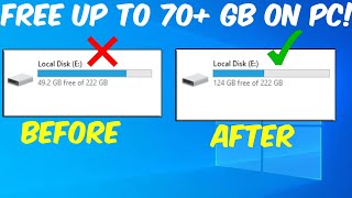 How to FREE Up Disk Space on Windows 1110 87 70 GB FREE [upl. by Neersin]