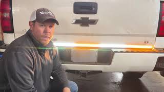 XRIDONSEN 60 inch Amber White Truck Tailgate Strobe Light Bar for Tow Plow Trucks Pickup Trailer [upl. by Garv888]