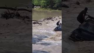 Two Men Stuck In CrocodileInfested River In Australia  10 News First [upl. by Lodge]