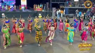 kolattam tamil dance  MTS Biggest Pongal Celebration in USA  tamil dance  dance [upl. by Enileve364]