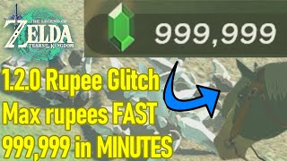 Max rupee duplication glitch 120 MAX RUPEES in MINUTES get rich FAST Zelda Tears of the Kingdom [upl. by Ailefo]