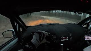 Twighlight rally stage POV  Ford Fiesta ST rally car  SS13 Juniors Crooked Truck  100AW 2024 [upl. by Ardien342]