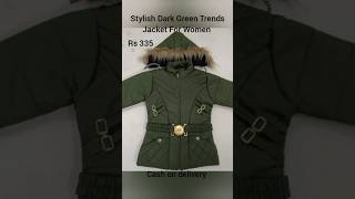 Stylish Dark Green Trends Jacket For women fashion jecket meesho shorts trending ytshorts [upl. by Aidualk]