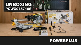 POWERPLUS  POWX075710S verstekzaag Unboxing [upl. by Zere848]