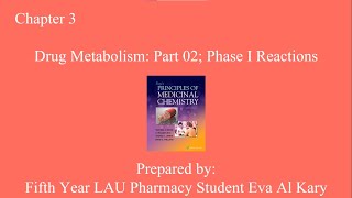 Chapter 3 Drug Metabolism  Part 3 [upl. by Leunamne374]