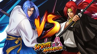 UKYO TACHIBANA VS TSUKIKAGE MORIYA  Sprite Animation  SUPER BRAWL ALL STAR [upl. by Devonna185]