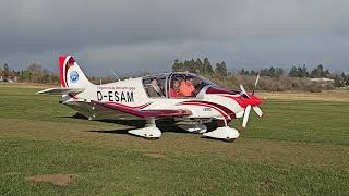 Flugzeug beim starten und landen auf den Flugplatz Wasserkuppe Fliegerschule Wasserkuppe 950m höhe [upl. by Grantland200]