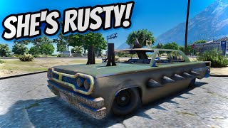 I BOUGHT THE RUSTIEST CAR EVER TO BUILD INTO A DEMOLITION DERBY CAR  GTA 5 RP [upl. by Fuller]