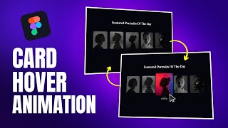 Create INTERACTIVE Card Hover Animation Using Figma  Figma Tutorial [upl. by Petie62]