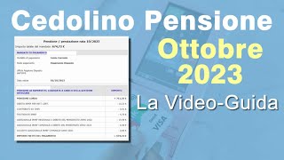 Il CEDOLINO della Pensione di Ottobre 2023  Info ed Ultime Notizie [upl. by Ailsa674]