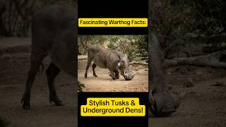 Fascinating Warthog Facts Stylish Tusks amp Underground Densshorts animalfact animallover nature [upl. by Nynnahs]