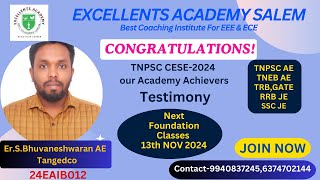 TNPSC CESE2024 Achiever ErSBhuvaneshwaran Testimony amp Best Study Tips for Competitive Exams [upl. by Anerroc715]